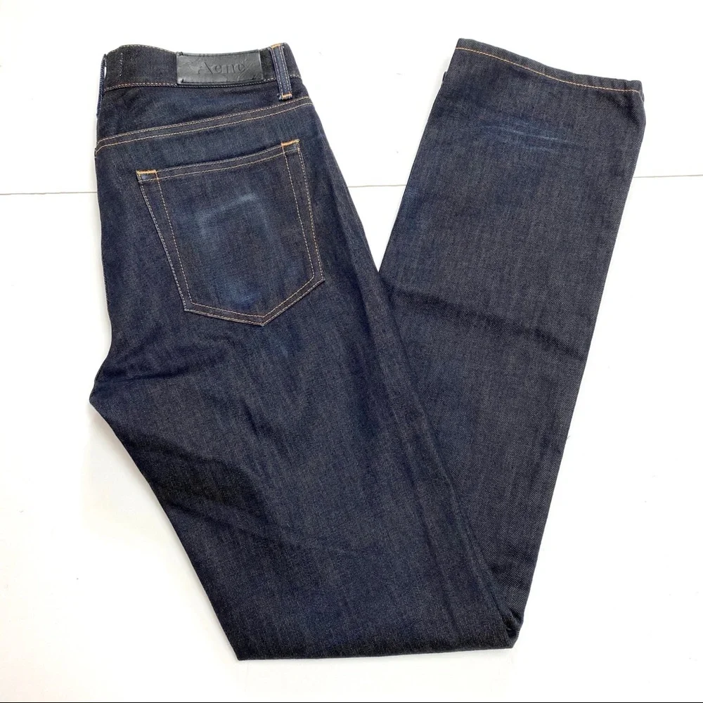 ACNE Mic Rigid Jeans Raw Denim Straight Legs Jeans